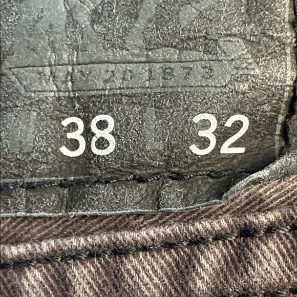 Levi's Men's Charcoal Slim Straight Jeans 38/32 - Picture 3 of 6